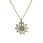 Gold 10k set sunflower pendant