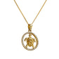 Set gold 10k chain turtle pendant
