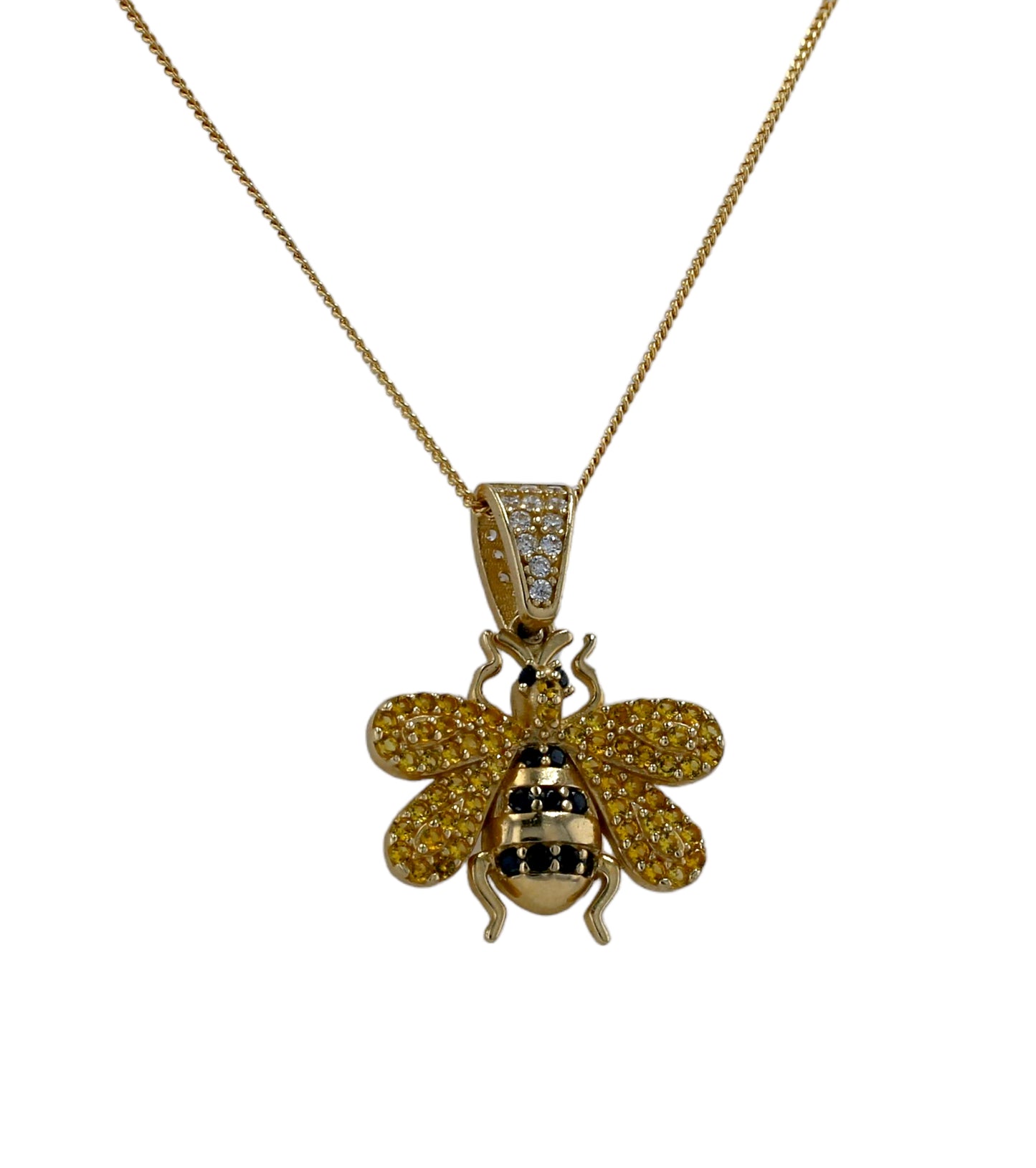 Gold 10k set bee pendant