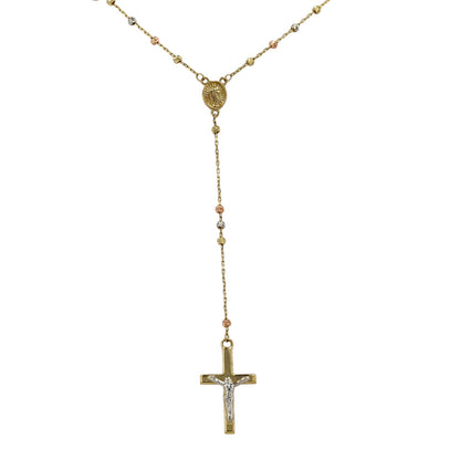 Gold 14k tricolor solid rosary