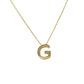 Gold 14k set chain initial G