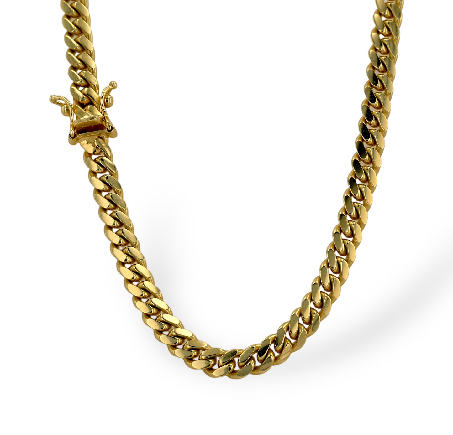 Solid 14k miami cuban link chain