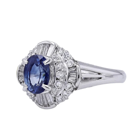 PT900 1.34 CT Sri Lanka Sapphire Ring-79029