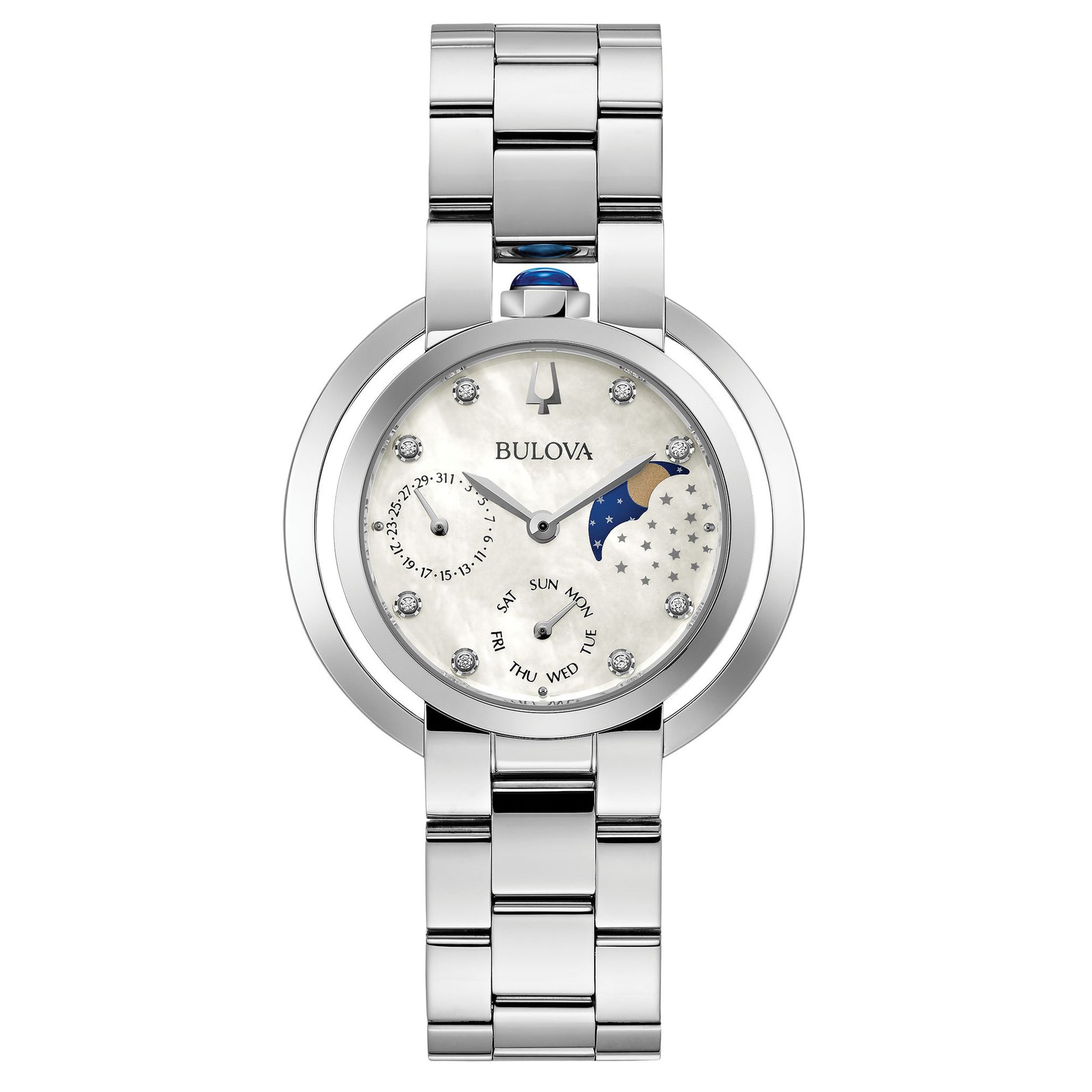 Bulova Rubaiyat Women's White Mother-of-Pearl Diamond Watch - Aldo Jewelry
