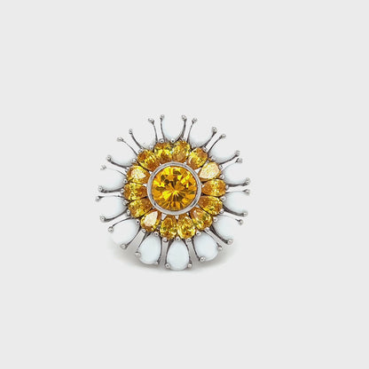 Sterling silver 925 sunflower lady’s ring