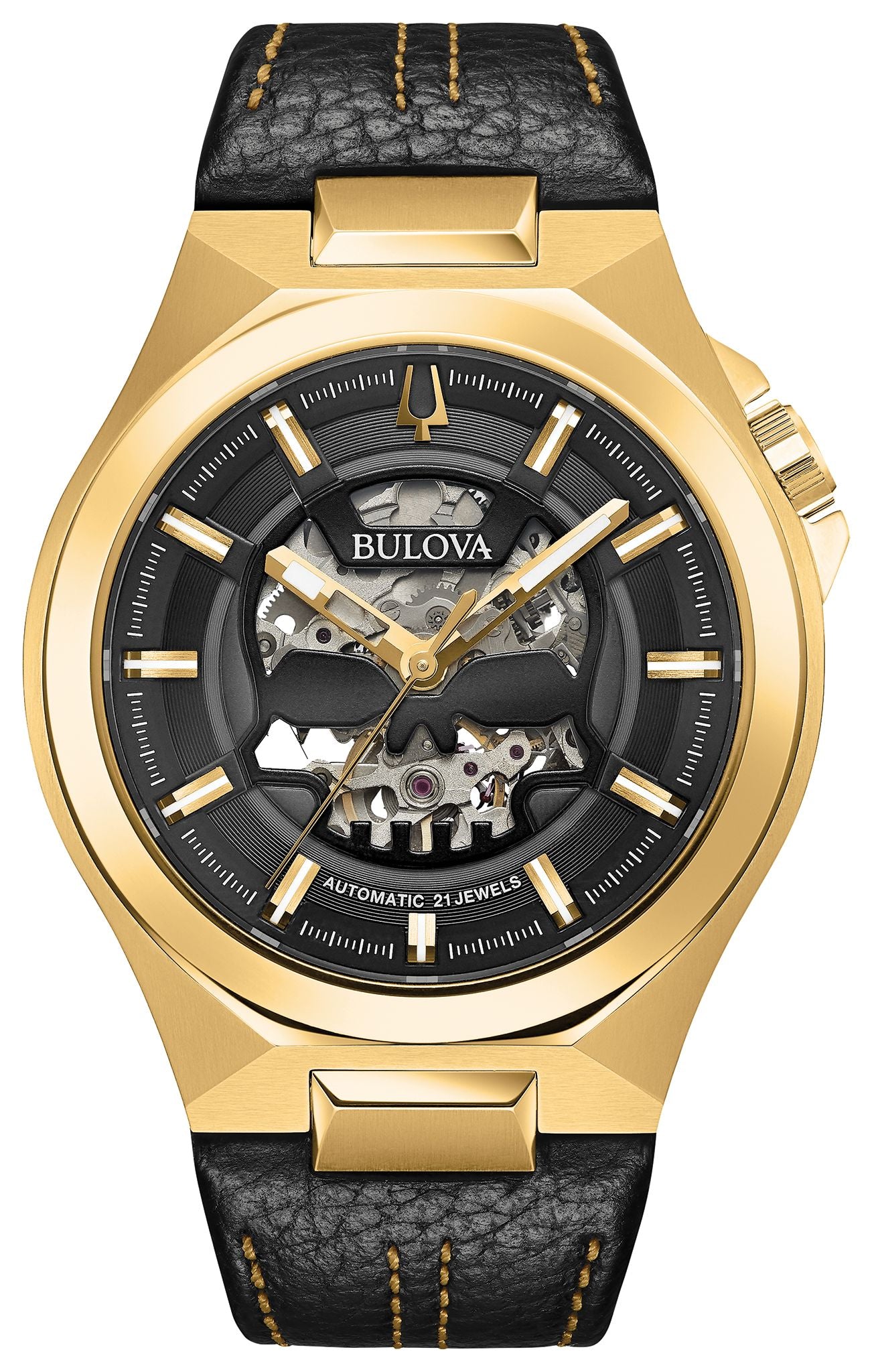 Bulova Men's Automatic Leather Watch - Aldo Jewelry
