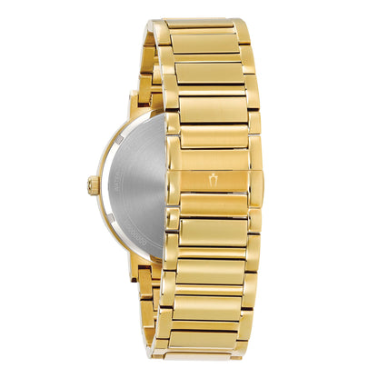 Bulova Futuro Men's Gold Diamond Black Dial Modern Watch - Aldo Jewelry