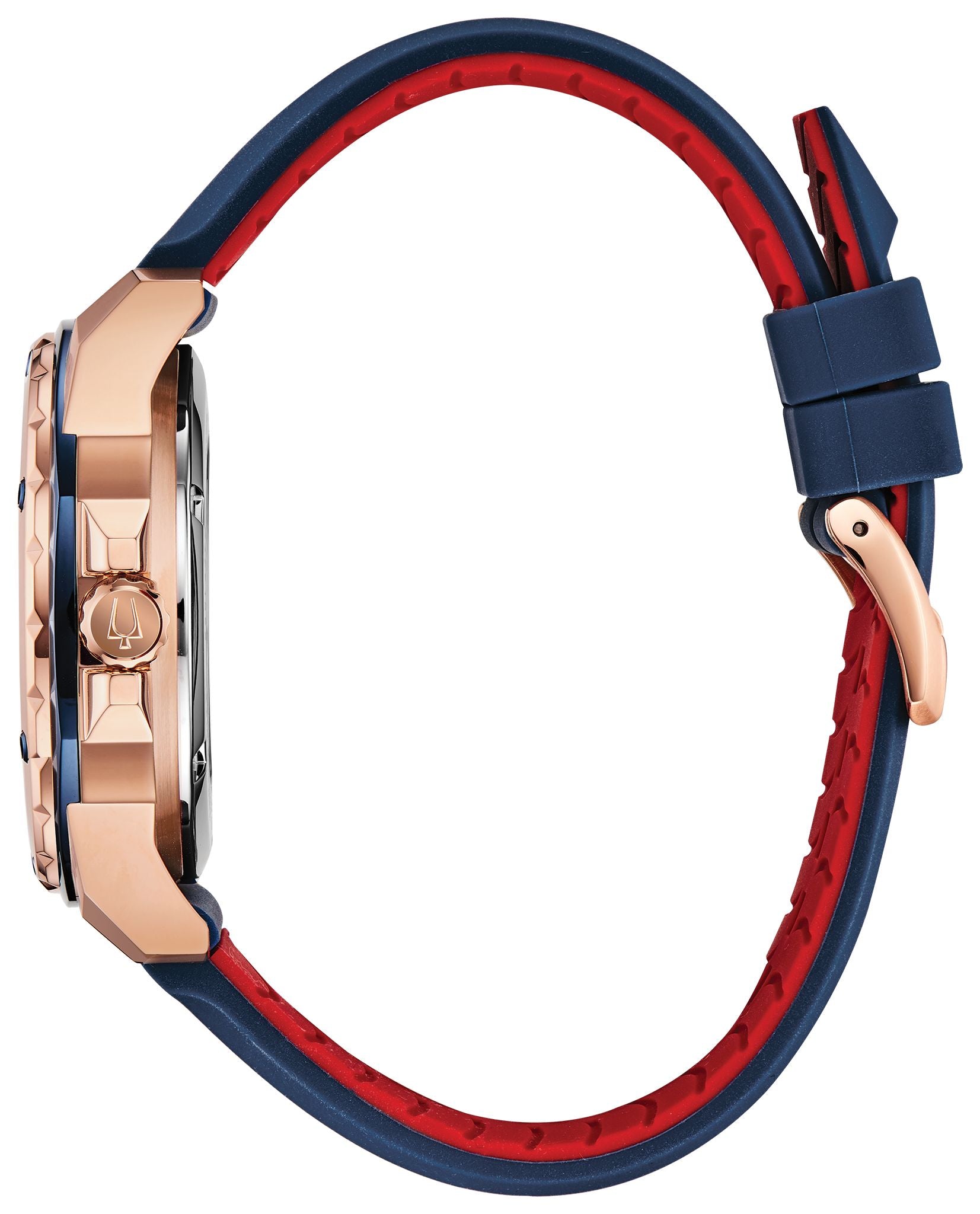 Bulova Marine Star Blue Dial Rose Gold Stainless Steel Watch - Aldo Jewelry