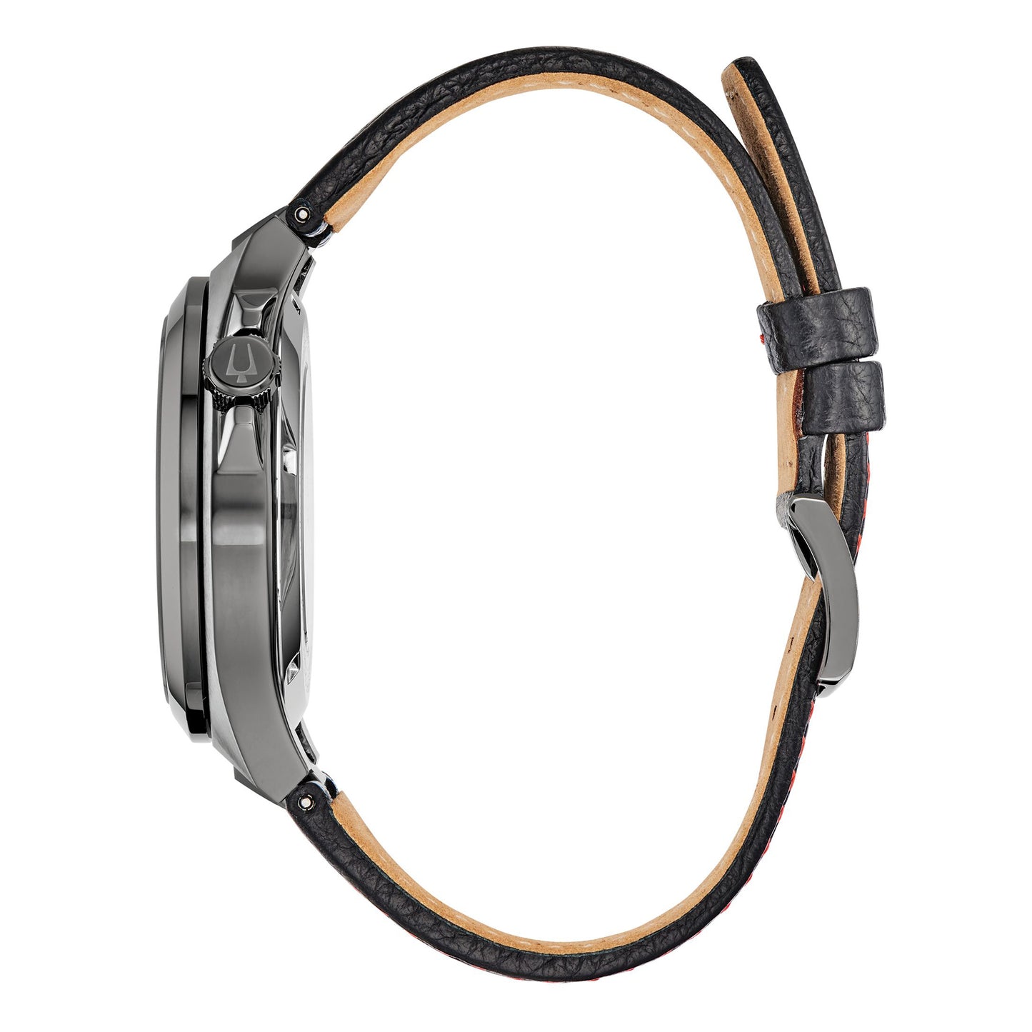 Bulova Men's Automatic Maquina Black Leather Strap Watch 46mm - Aldo Jewelry