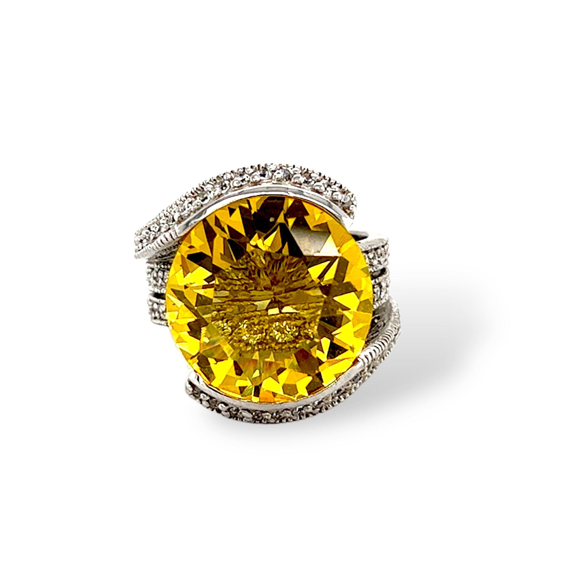 Sterling silver 925 honey citrine lady’s ring - Aldo Jewelry
