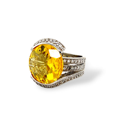 Sterling silver 925 honey citrine lady’s ring - Aldo Jewelry