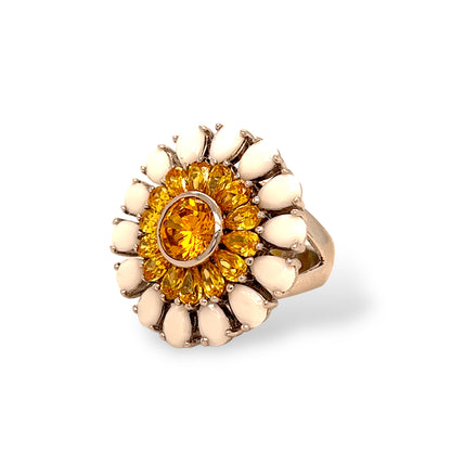 Sterling silver 925 sunflower lady’s ring - Aldo Jewelry