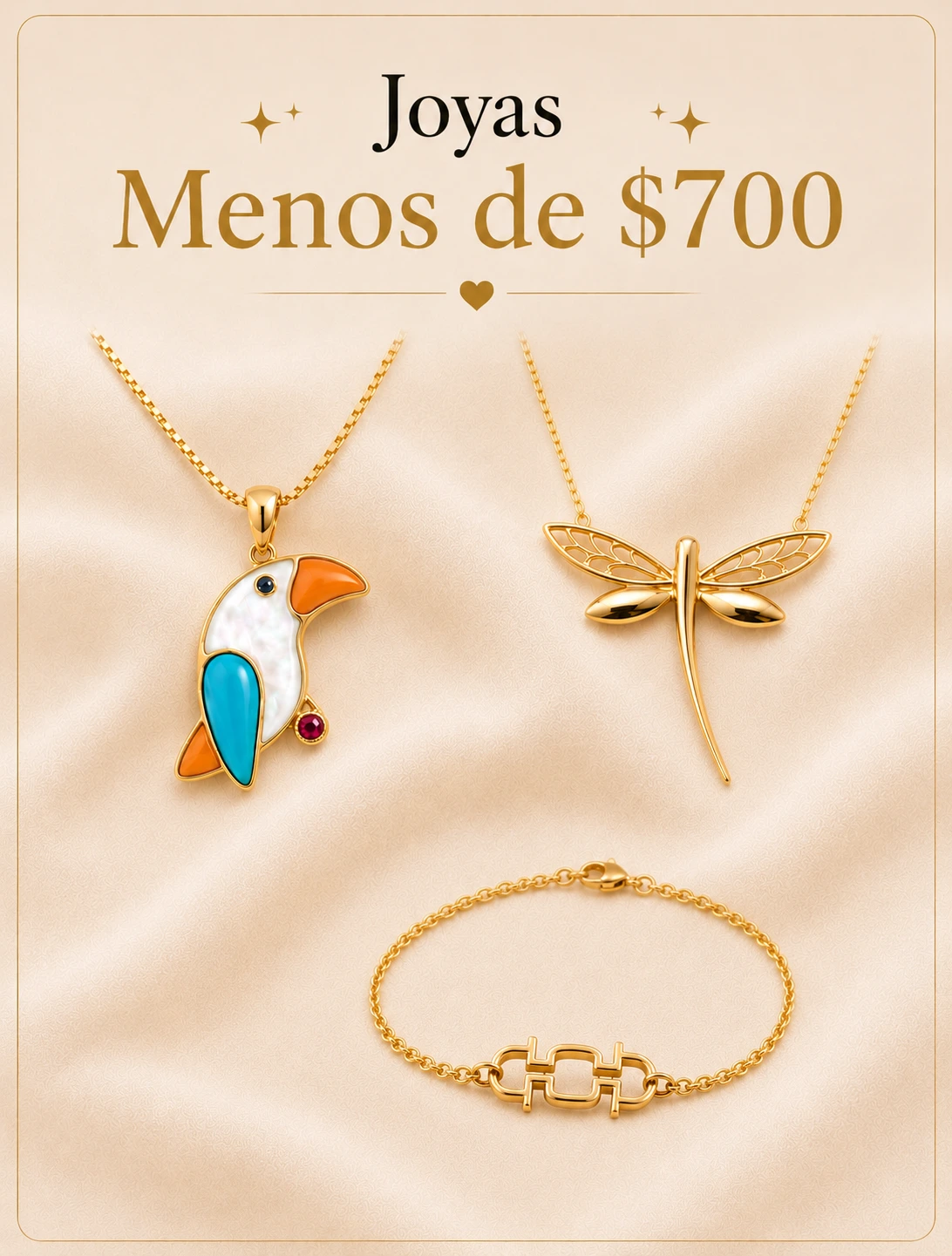 aa photo of multi colored gemstone necklace alongside all the jewelry aldo creates exclusive for his clients
