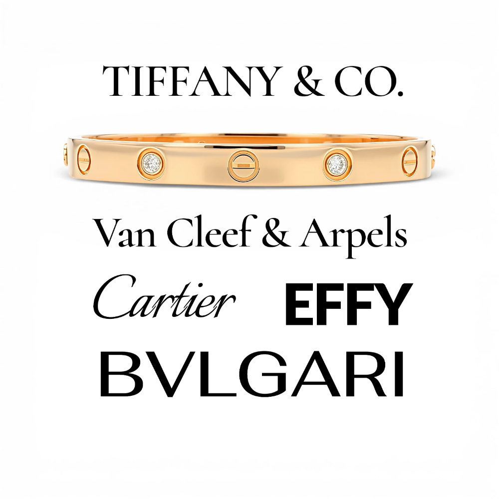 a photo of and original cartier and effy jewelry shoacasing the original brands aldo carries